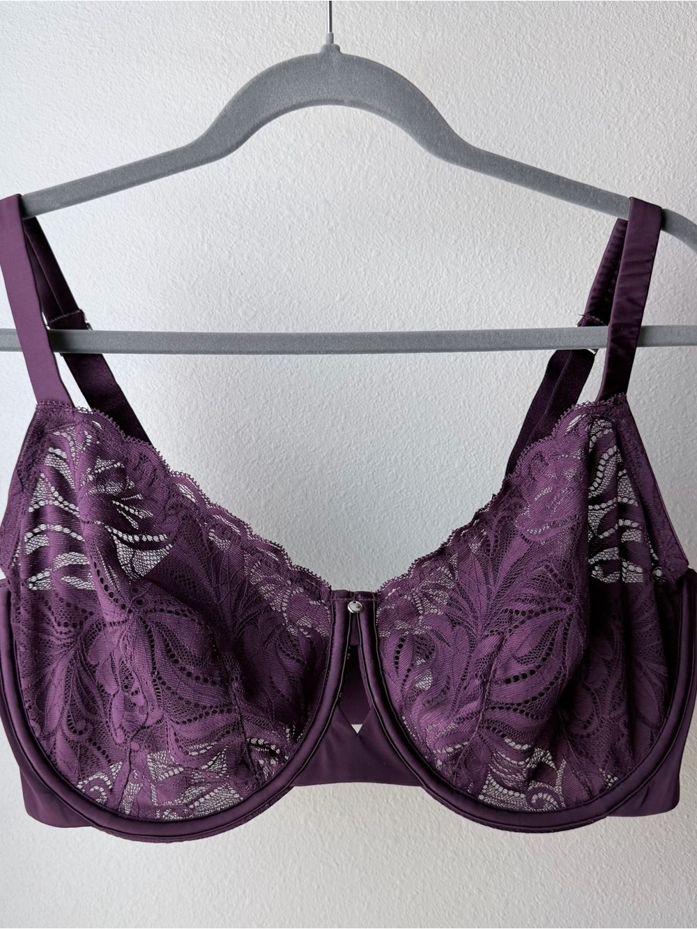 Bare Necessities Lace Underwire Bra in Plum